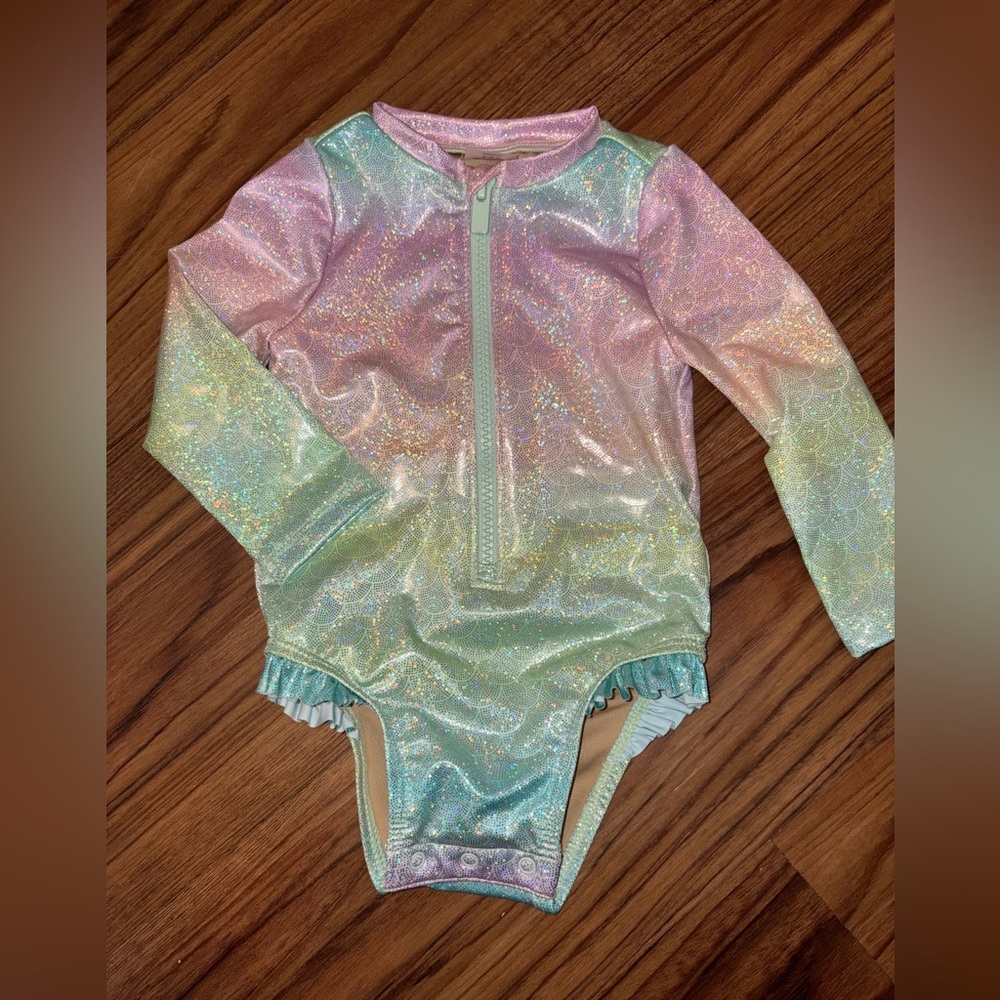 Brand New Old Navy Baby Girls Mermaid Swimsuit 6-12M